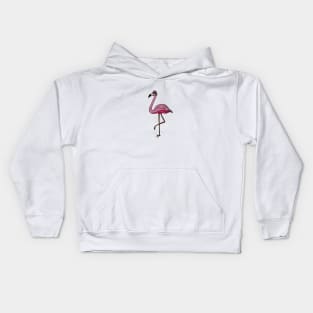 Flamingo Floral, Animal, Tropical Bird Kids Hoodie